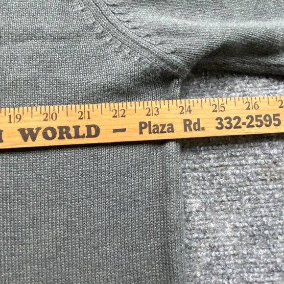 Saddlebred‎ Sweater Mens XL Gray Striped 1/4 Zip Pullover Classic Preppy Career - Picture 7 of 11